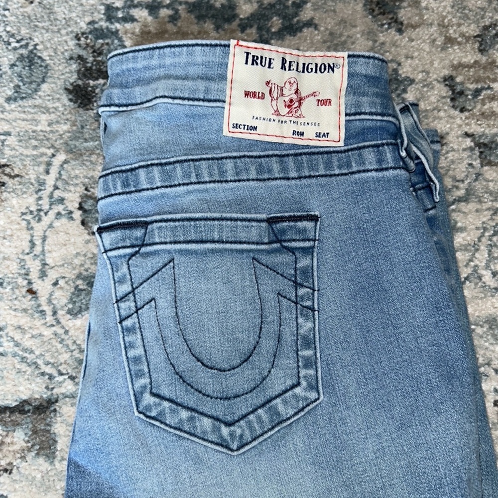 True Religion Halle Mid Rise Super Skinny Jeans